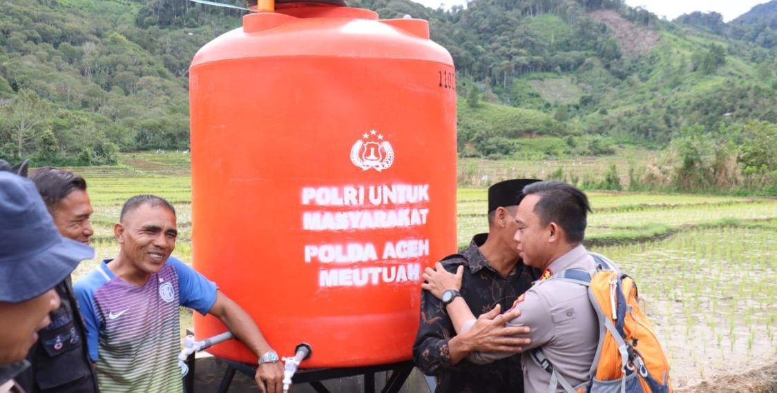 Sumur Bor Kapolda Aceh Jadi Solusi Air Bersih Bagi Warga Aceh Tengah