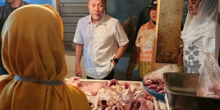 Menko Pangan Zulkifli Hasan Tinjau Harga di Pasar Bandarjo Semarang