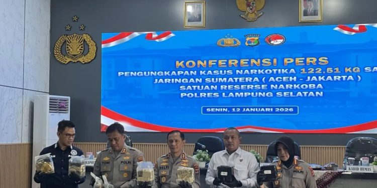 Polres Lampung Selatan Berhasil Gagalkan Penyelundupan 122 Kilogram Sabu di Pelabuhan