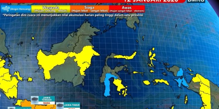 BMKG Peringatkan Hujan Lebat di Jawa dan NTB Akibat Dinamika Atmosfer