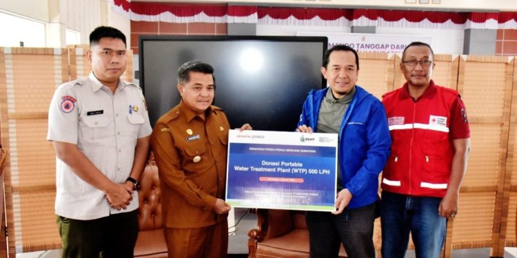 PT Krakatau Posco Sumbang WTP untuk Korban Bencana di Agam