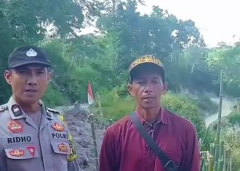 Polsek Kute Panang dan Warga Bersatu Cegah Longsor di Lukup Sabun Barat