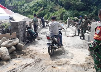 Satgas Gulbencal Tingkatkan Keamanan Jembatan Armco di Bener Meriah
