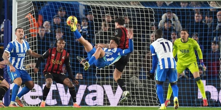 Gol Akrobatik Pemain Muda Yunani Selamatkan Brighton dari Kekalahan
