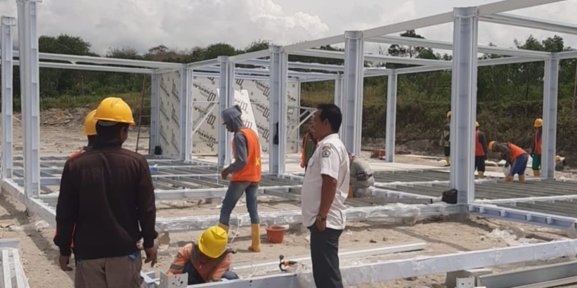 Pembangunan Hunian Sementara di Bener Meriah Memasuki Tahap Perakitan
