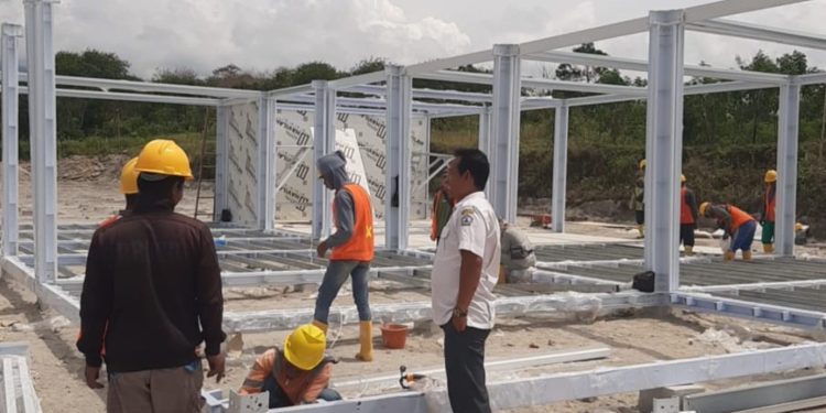 Pembangunan Hunian Sementara di Bener Meriah Memasuki Tahap Perakitan