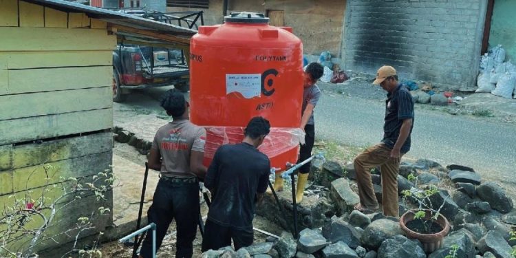 Satbrimob Polda Sumut Rampungkan Proyek Air Bersih di Desa Hutabalang