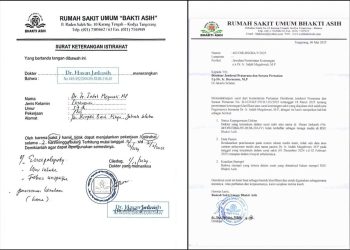 Kementerian Pertanian Beberkan Dokumen Terkait RS Bhakti Asih