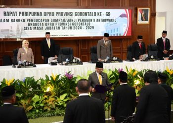 Dedy Hamzah Resmi Dilantik Sebagai Anggota PAW DPRD Gorontalo