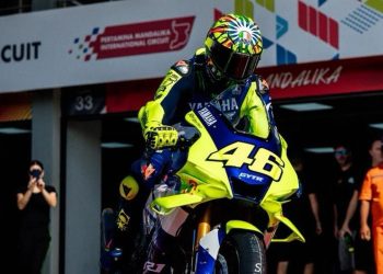 Valentino Rossi Berlatih di Mandalika Bersama VR46 Academy dengan Dukungan Pertamina