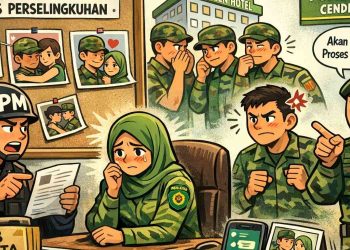 Ilustrasi gambar angota persit digilir 13 anggota TNI