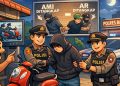 Ilustrasi penangkapan dua pelaku pencurian sepeda motor di Bangkalan