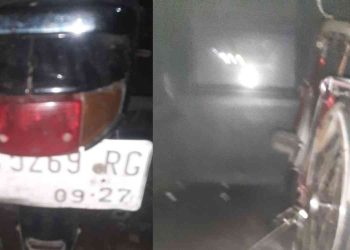 Kondisi Kendaraan yang terlibat kecelakaan di Jalan Srandakan Bantul