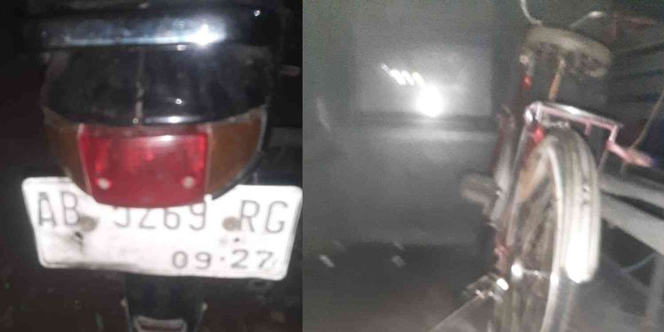 Kondisi Kendaraan yang terlibat kecelakaan di Jalan Srandakan Bantul