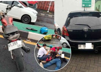 Kondisi kendaraan yang terlibat kecelakaan di Giwangan Jogja