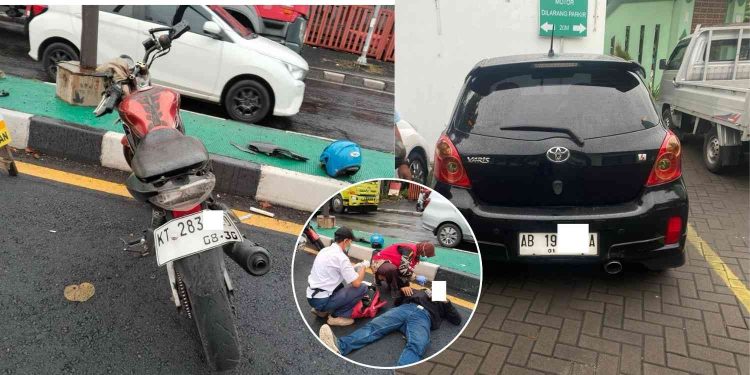 Kondisi kendaraan yang terlibat kecelakaan di Giwangan Jogja