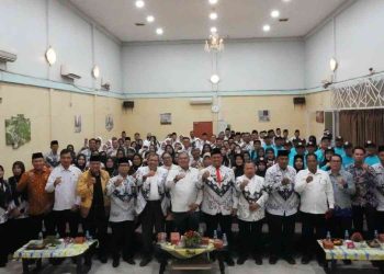 Konferensi kerja pertama PGRI Kabupaten Indragiri Hilir di salah satu aula hotel Tembilahan