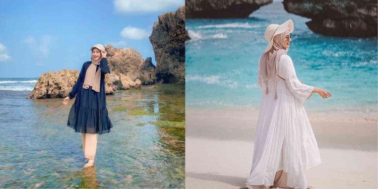 Outfit Pantai Hijab Nyaman dan Stylish, Referensi OOTD Simpel untuk Liburan