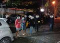 Sejumlah remaja diamankan petugas kepolisian saat patroli dini hari di Jalan Parasamya, Sleman, Minggu (1/2/2026) sekitar pukul 02.10 WIB.