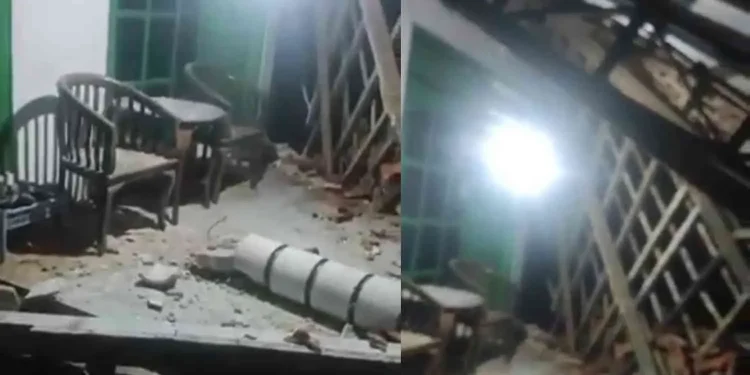 Tangkapan Layar Dampak Akibat Gempa Pacitan