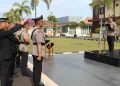 Upacara serah terima jabatan di halaman Mapolres Kulon Progo, Kamis (12:2:2026), dipimpin langsung Kapolres AKBP Ridho Hidayat