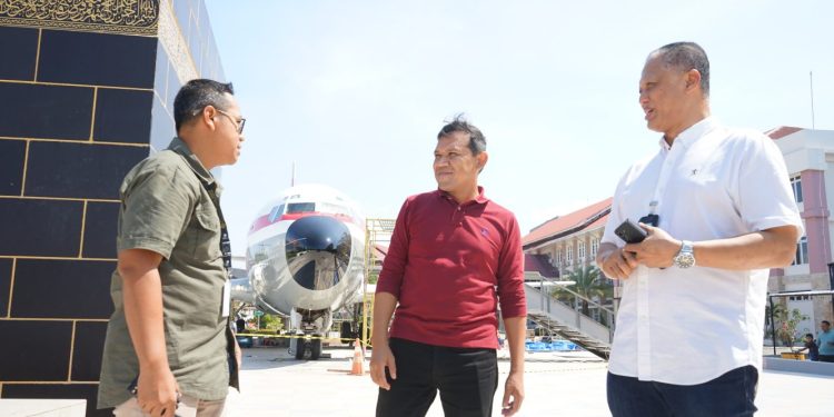Wakil Gubernur Aceh Pantau Progres Wahana Manasik Pesawat di Asrama Haji