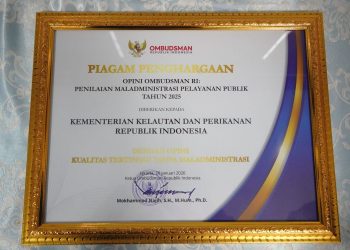 KKP Terima Penghargaan Opini Kualitas Tertinggi dari Ombudsman RI