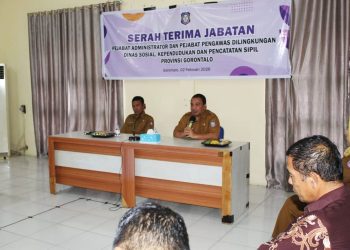 Delapan Pejabat Dinsos Dukcapil Gorontalo Dimutasi dan Dirotasi