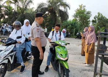 Polsek Tualang Tingkatkan Kesadaran Lalu Lintas di Sekolah