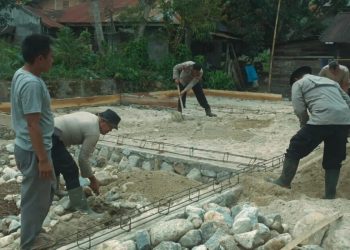 Brimob Sumut Dirikan Rumah Swadaya untuk Korban Bencana di Tapanuli Selatan