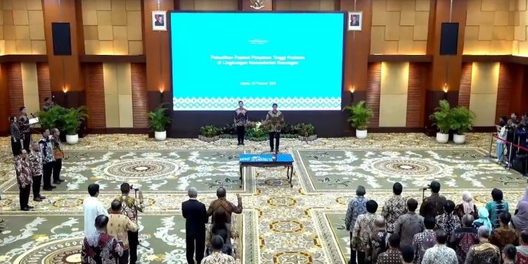 Menteri Keuangan Melantik 40 Pejabat Baru di Direktorat Jenderal Pajak