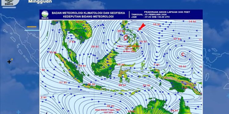 BMKG Peringatkan Potensi Hujan Lebat di Beberapa Wilayah hingga 12 Februari 2026