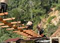 Polres Gayo Lues Rampungkan Jembatan Gantung di Dusun Begade Empat