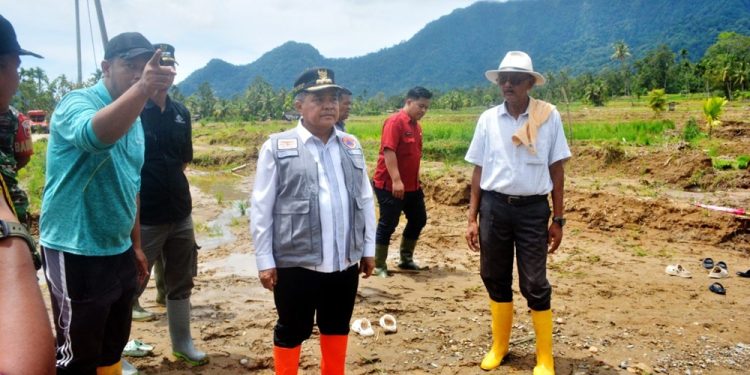Bupati Agam Tinjau Langsung Lokasi Banjir dan Longsor, Anjurkan Relokasi