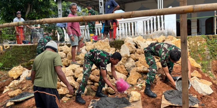 TMMD 127 Sumenep Tingkatkan Fasilitas Ibadah di Masjid Baitur Rahman