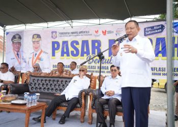 Gubernur Gorontalo Resmikan Pasar Murah Menjelang Ramadan