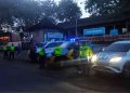 Petugas Polres Gunungkidul melakukan patroli subuh di kawasan Jalan JJLS Monggol, Planjan, Saptosari, Sabtu (7/3/2026)