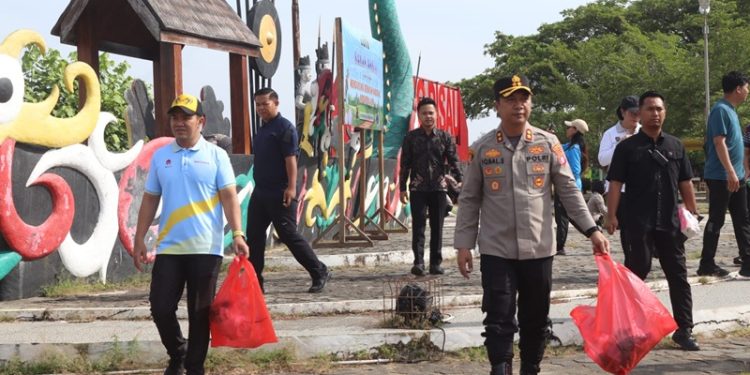 Pemkab dan Polres Pulang Pisau Tingkatkan Gerakan Indonesia ASRI di Taman Sumbu Kurung
