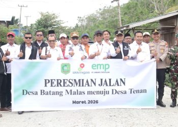 Jalan Batang Malas-Tenan Diresmikan oleh Pemkab Meranti dan PT ITA