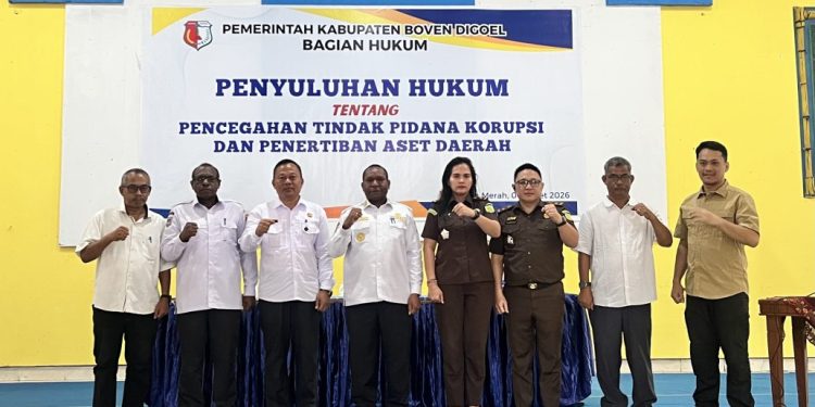 Pemkab Boven Digoel dan Kejaksaan Negeri Merauke Gelar Penyuluhan Hukum untuk Cegah Korupsi