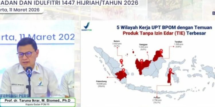 BPOM Amankan 56.027 Produk Pangan Olahan Tanpa Izin dan Kedaluwarsa