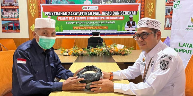 BPBD Balangan Distribusikan Zakat Fitrah Melalui Baznas