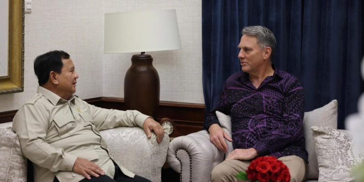 Prabowo Subianto dan Wakil PM Australia Bahas Penguatan Kerja Sama Strategis