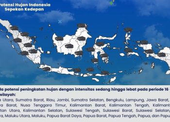 BMKG Peringatkan Potensi Hujan Lebat di Indonesia pada 13-19 Maret 2026