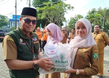 BPBD Balangan dan Baznas Kolaborasi Salurkan Paket Ramadan