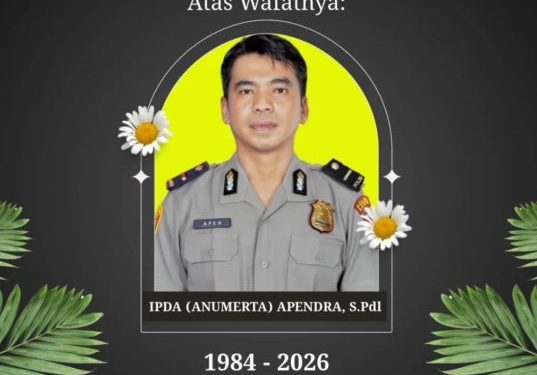 Aiptu Apendra Dapat Penghargaan Anumerta KPLB Usai Gugur Saat Bertugas