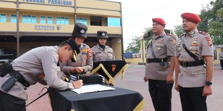 Kapolresta Banda Aceh Pimpin Sertijab, Tekankan Pentingnya Profesionalisme