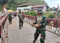 TNI Selesaikan Perbaikan Jembatan Bailey Umah Besi yang Rusak Saat Lebaran