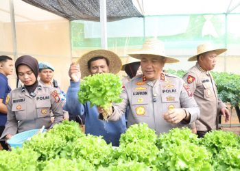 Polda Kepri Lakukan Panen Perdana Sayuran Hidroponik untuk Ketahanan Pangan