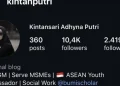 Di tengah ramainya pembahasan, akun media sosial yang diduga milik Kintansari Putri dilaporkan tidak lagi dapat diakses publik.